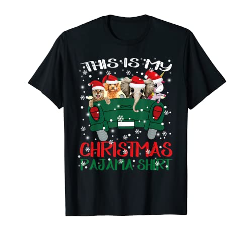Funny This is My Christmas Pijama Shirt Merry Xmas Day Squad Camiseta