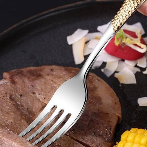 Image of Stainless Steel Forks, Table Forks Set for Home Kitchen, Restaurant, Dinner Table Cutlery Fork Set, Use for Home, Kitchen, Restaurant, Dishwasher Safe (6 Pcs Small Fork, Silver)