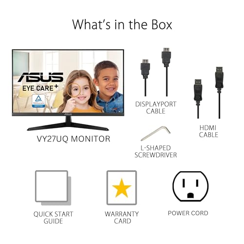 ASUS VY27UQ 27 Inch 4K UHD IPS Computer Monitor, HDMI, DisplayPort, Speaker - image 7