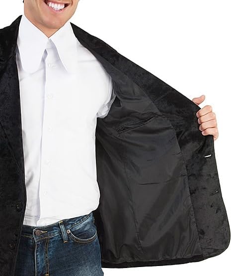 Men's Vintage 70s Velvet Suit Slim Fit Blazer Jacket for Weddings,Parties,and Formal Events Tuxedo