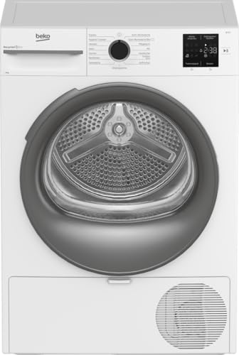 Beko BM3T38210W1 sušilica s toplinskom pumpom, sušilica rublja, 8 kg, pogodna za alergičare, higijensko sušenje & higijensko osvježenje, 15 programa, express, bijela