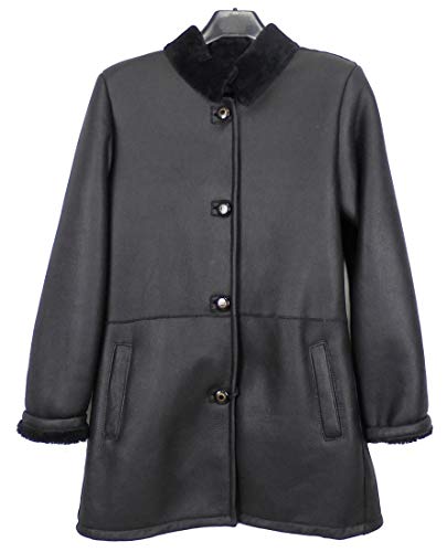 Giacca in Vera Pelle da Donna in Sherling Spagnolo...