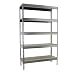 Estantería metálica para almacén con bandejas de madera Simonforte 5 estantes Galva/Madera Simonrack 2500x1500x600 mms - Estantería para almacén - Estantería trastero 600 Kgs de capacidad por estante