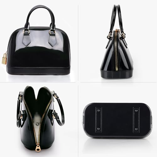 Image of Jelly Crossbody Purse Shoulder Bag, Candy Color Tote Satchel Top-Handle Handbags for Women