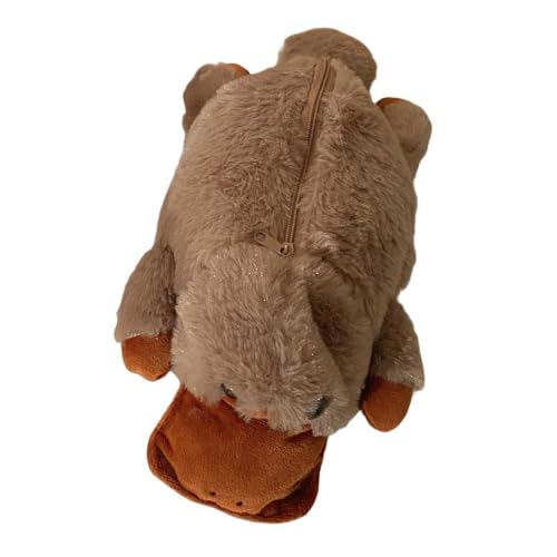 Baoblaze Estojo de lápis de pelúcia em formato de animal, bolsa multiuso de desenho animado, bolsa de cosméticos macia em formato de bichinho para borrachas, Ornitorrinco