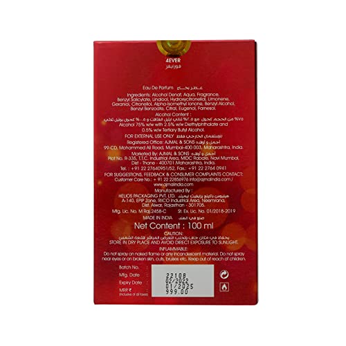 Image of AJMAL 4ever EDP Perfume With Floral, 100ml Long Lasting Scent Spray Gift For Women