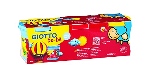 Immagine prodotto: Giotto 4631 00 Be bè - Pasta da modellare, 3 barattoli da 220 grammi, colori standard
