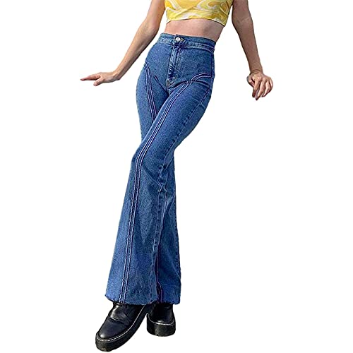Jeans Dames - Eauptffy High Waist Schlaghose Stretch Skinny Jeans Elegante Bootcut Pant Boyfriend Stijl Jeans met wijde pijpen Denim Broek SchlagJeans Flared Denim Broek Lange Jeans - Image 6