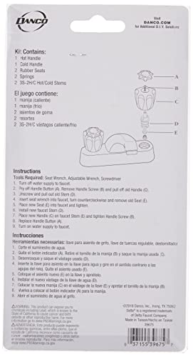 Danco Complete Faucet Rebuild Trim Kit For Delta Faucets, Acrylic, 1 Kit (39675) #TOP5