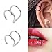 Vurotry 8PCS Double Hoop Nose Ring Fake Lip Ring Fake Nose Hoop Stainless Steel Fashionable And Exquisite Double Nose Rings Jewelry (Color mixing)