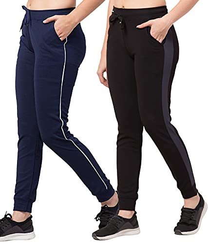 bluecon Women's Active wear Polyester Track Pants (Combo Pack of 2)-picture-19