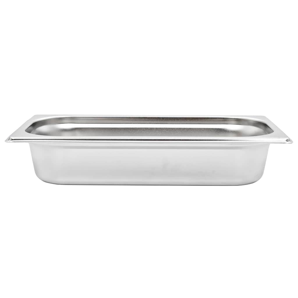 Récipients Gastronorm 8 pièces GN 1/3 65 mm en Acier Inoxydable empilables pour Cuisine Professionnelle, Bain-Marie, Buffet, Restauration, Stockage et présentation Alimentaire