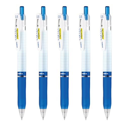 Bolígrafo de gel Zebra Sarasa Mark On 0.5mm azul x5