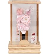 Amazon | 羽子板 初正月 お祝い 羽子板飾り 黒ケース ピンク かわいい