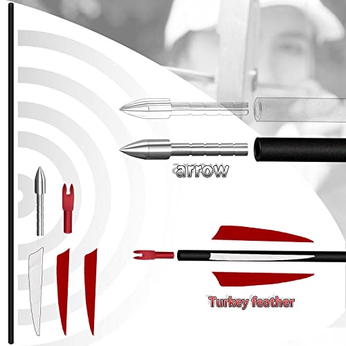 Lightning Archery Recurve Bow And Arrow Set 62" Archery Hunting Bow Wooden Takedown Recurve For Adults Teens Beginners To Advanced Outdoor Practice & Hunting(60Lb,Right Hand) #TOP4