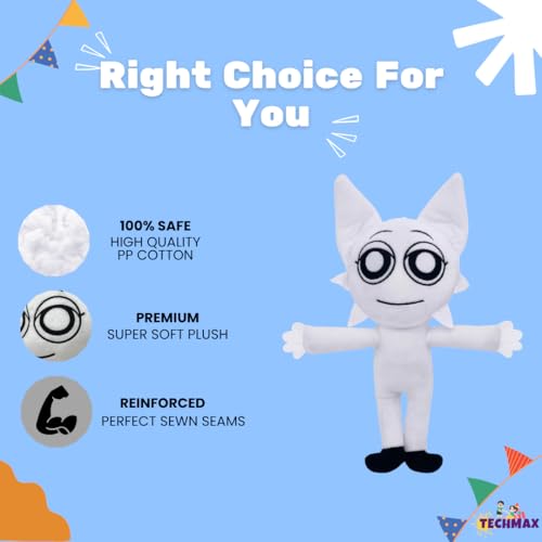 Image of White Standing Sprunki Plush Toy