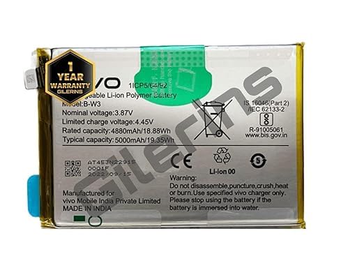 Image of Original B-W3 Battery for Vivo Y22 V2207, Y22S V2206 Battery with 1 Year Warranty** (BB240)