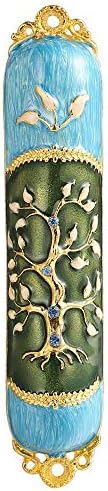 Amazon.com: Hand Painted Enamel Mezuzah Embellished with a Tree of Life