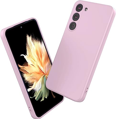 Image of DIZORO Microfiber Candy Case Compatible for Samsung A14 5G Smooth Touch Cushion Liquid Soft Silicone Gel Rubber Phone Cases Premium Mobile Accessories Non-Slip Full Body Protective Shockproof (Lilac)