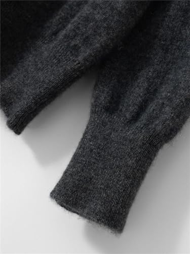 Men's V-Neck Wool Cardigan Sweater Casual Long Sleeve Cashmere Sweater Fall Winter Wool Knitwear Sweater4