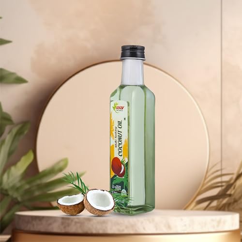 Image of Rav Organics 100% Natural Virgin Coconut Oil 250ml | Pure Unrefined,Wood Cold-Pressed | Cooking | Skin & Baby Care, Oil Pulling | Nariyal Tel or Gari Tel | No Argemone Oil
