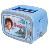 Uncanny Brands Bob Ross Retro TV Toaster with Light Up Frame, Two Slice Model with Bob Ross Artwork, Themed Kitchen Appliance
