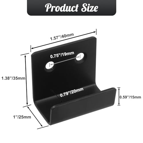 Image of 10 Pcs Wall Hanger, Stainless Steel Wall Mounts - Heavy Duty Hooks for Picture Frames, Mirrors (Black, Large)