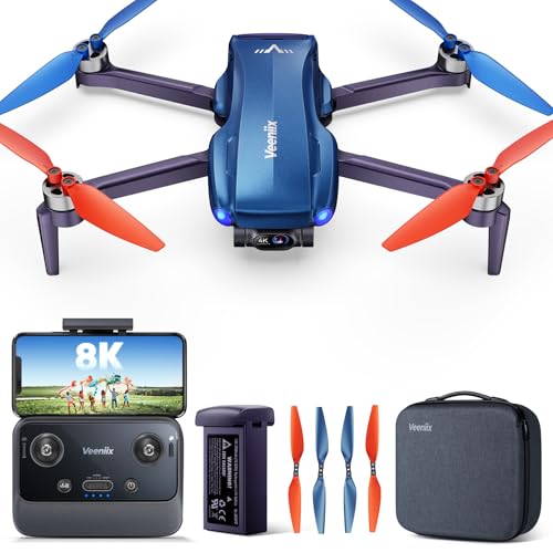 V11MINI 4K,Drones with Camera for Adults 4K Video 8K Photo,Under 249g,3-Axis Gimbal,20000ft FPV Transmission,Vertical Shooting,GPS with Beeper,Cruise control,for Adults,Beginner(32-Min Flight)
