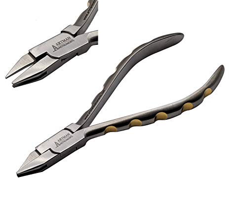 Three Prong Pliers, Clasp Adjusting Pliers, Wire Bending Pliers Dental Orthodontic Golden Dot Series ARTMAN Brand
