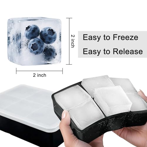 Bandeja de silicona para cubitos de hielo grandes 3 piezas miniatura 3
