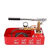 IRONWALLS Hydrostatic Pressure Tester, Manual Water Pressure Test Pump, 5Mpa Leakage Tester with Gauge & 2 Gallon Tank