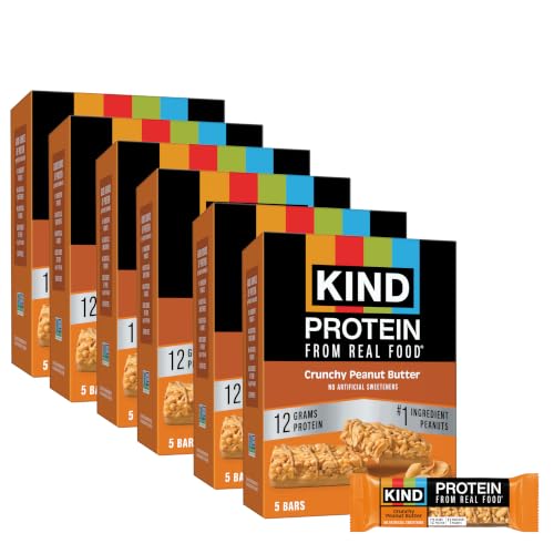 Image of KIND Protein Bars, Crunchy Peanut Butter, Gluten Free, Healthy Snacks, 12g Protein, 30 Count