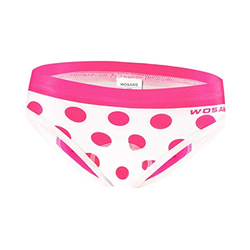 Milageto Cuecas Esportivas com Gel 3d Enchimento para Mulheres - Branco + rosa, M.