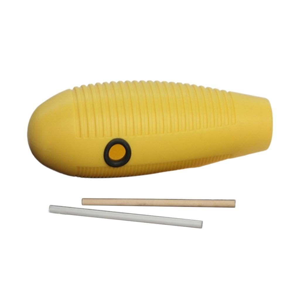 Instrumento de Güiro, Sonajero de Güiro, Herramienta de Enseñanza Educativa, Herramienta de Entrenamiento Musical para Principiantes en Acompañamiento, Amarillo