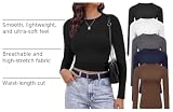 Sundwudu 5 Pack Long Sleeve Shirts for Women Basic Tops Fall Fashion 2026