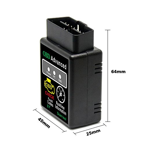 Honeytecs V02H2-1 V1.5 BT 2.0 Interface OBDII Car Scanner Scanner de diagnóstico Ferramenta de leito