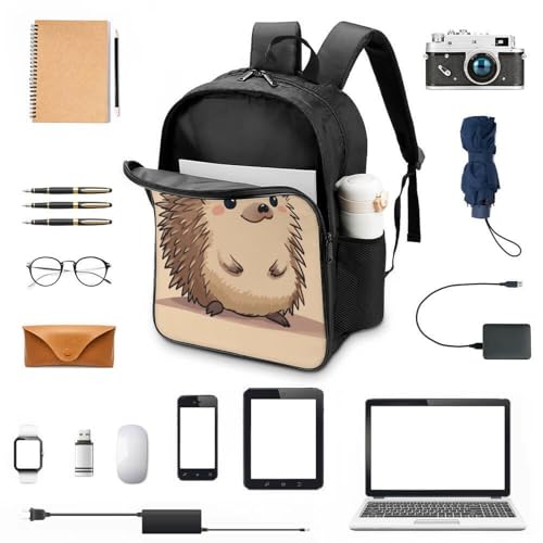 Mochila escolar Hedgehog 3D de 40x28x16cm para estudiantes de primaria y secundaria 4