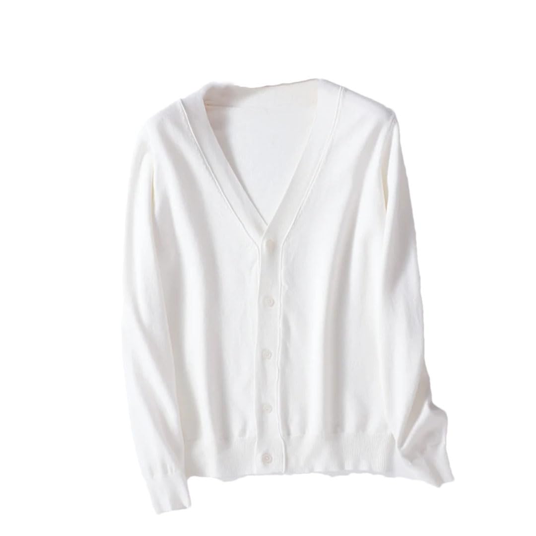 Cardigan da donna a maniche lunghe in cashmere lavorato a maglia