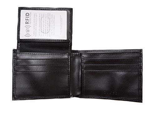Guess Men's Bifold Wallet RFID Passcase Credit Card ID Black2