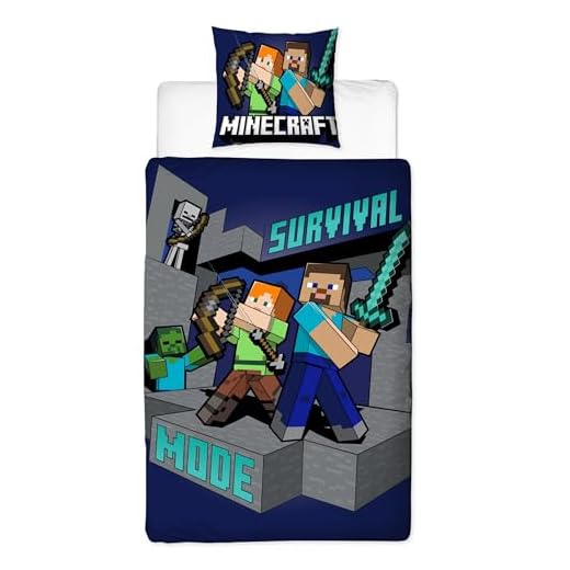 Aminata kids Biber Bettwäsche Wolf-Motiv 135x200, Flanell Baumwolle mit Winter-Landschaft, Bettwäsche-Set Wölfe beige, warm & weich für Mädchen und Jungen 4 Bettwäsche 135x200 Kinder · Wende Bettwäsche-Set Minecraft Figuren · 100% Baumwolle · 80x80 + 135x200 cm · 2 teilig · Kinder und Teenager Gaming