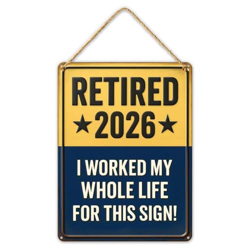 Panneau Retired 2026 - Accessoire photo durable et accrocheur