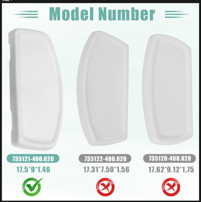 735121-400.020 Cadet 3 Porcelain Toilet Tank Lid, Compatible with standard 12 Inch Rough Tanks, White