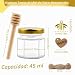 Imagen de 30pcs 45ml Mini Tarros de Miel Hexagonales con Cucharones de Madera