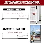 AceMining Upgraded Door Security Bar & Sliding Patio Bar, Heavy Duty Stoppers Adjustable Jammer for Home, Apartment, Travel (1 Pack,White) - Image 3