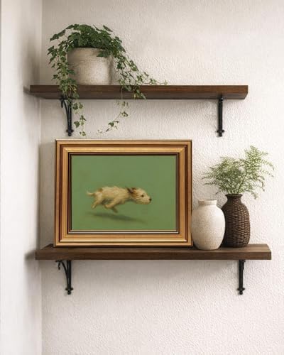 Vintage Gold Framed Dog Wall Art Whimsical Animal Pictures Wall Decor — view 3