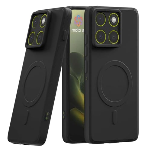 Image of Back Cover | MagFit Ring Design (Non-Magnetic) | Shockproof Case | Anti-Slip Grip | Raised Camera Edges | Slim Protective Case for Motorola Moto Edge 70 5G (Matte Black)