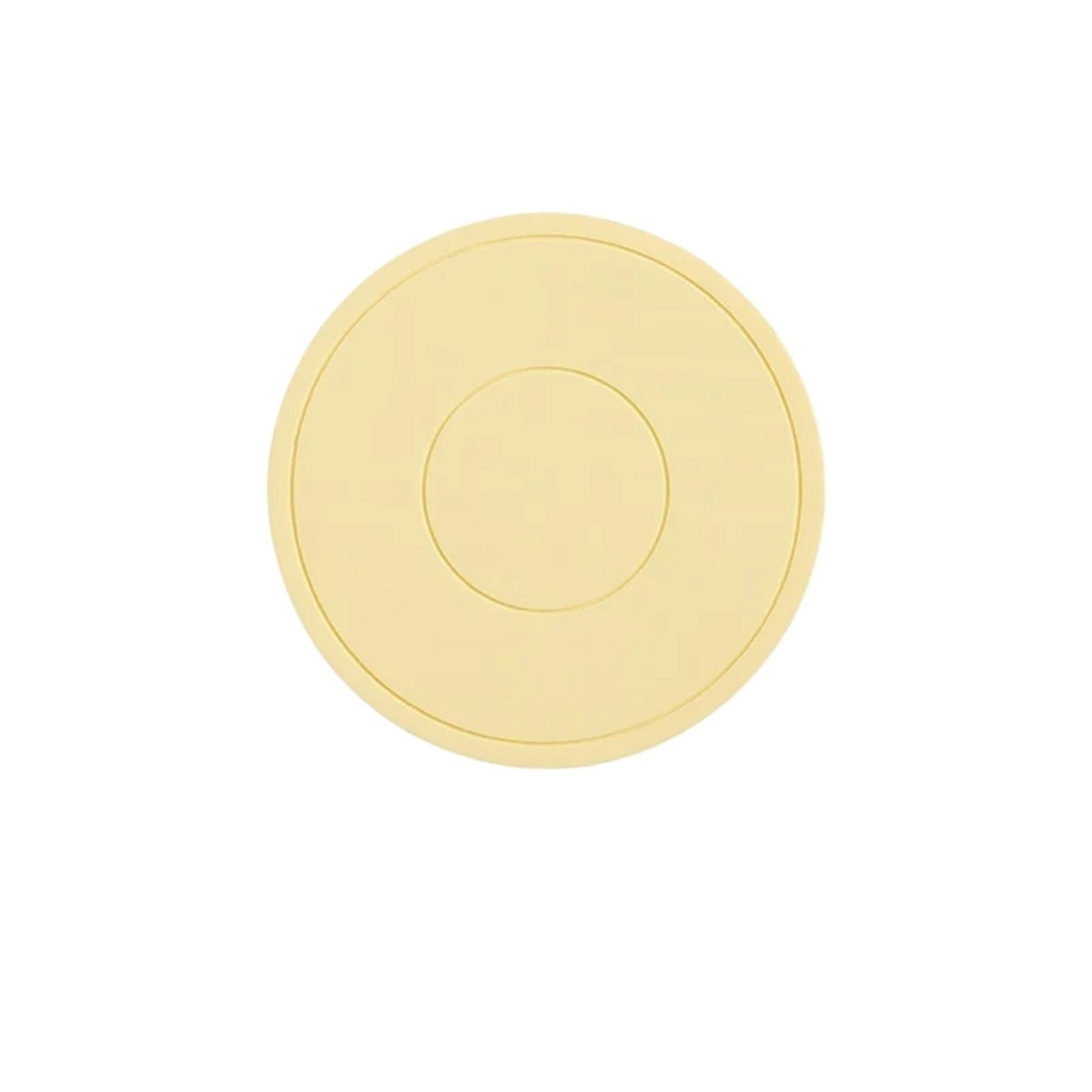 4pcs High Temperature Resistant Thickened Silicone Coaster Round Microwave Oven Mat Placemat Heat Insulation For Table(Pale yellow)
