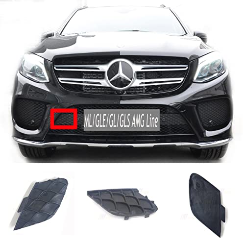 Front Tow Cover Fit 15-19 Mercedes Benz X166 Facelift W292 ML GLE GL GLS for 250 300 320 350 400 450 500 550 43 63 2015 2016 2017 2018 2019 bumper towing Hook Eye Cap (ML/GLE/GL/GLS AMG Line) -  Trimla, 2928855722