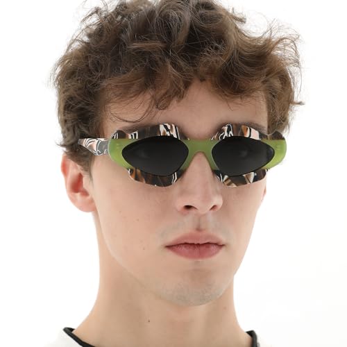 HEPIDEM Matte Acetate Vintage Retro Cat Eye Polarized Sunglasses for Women 9291T2