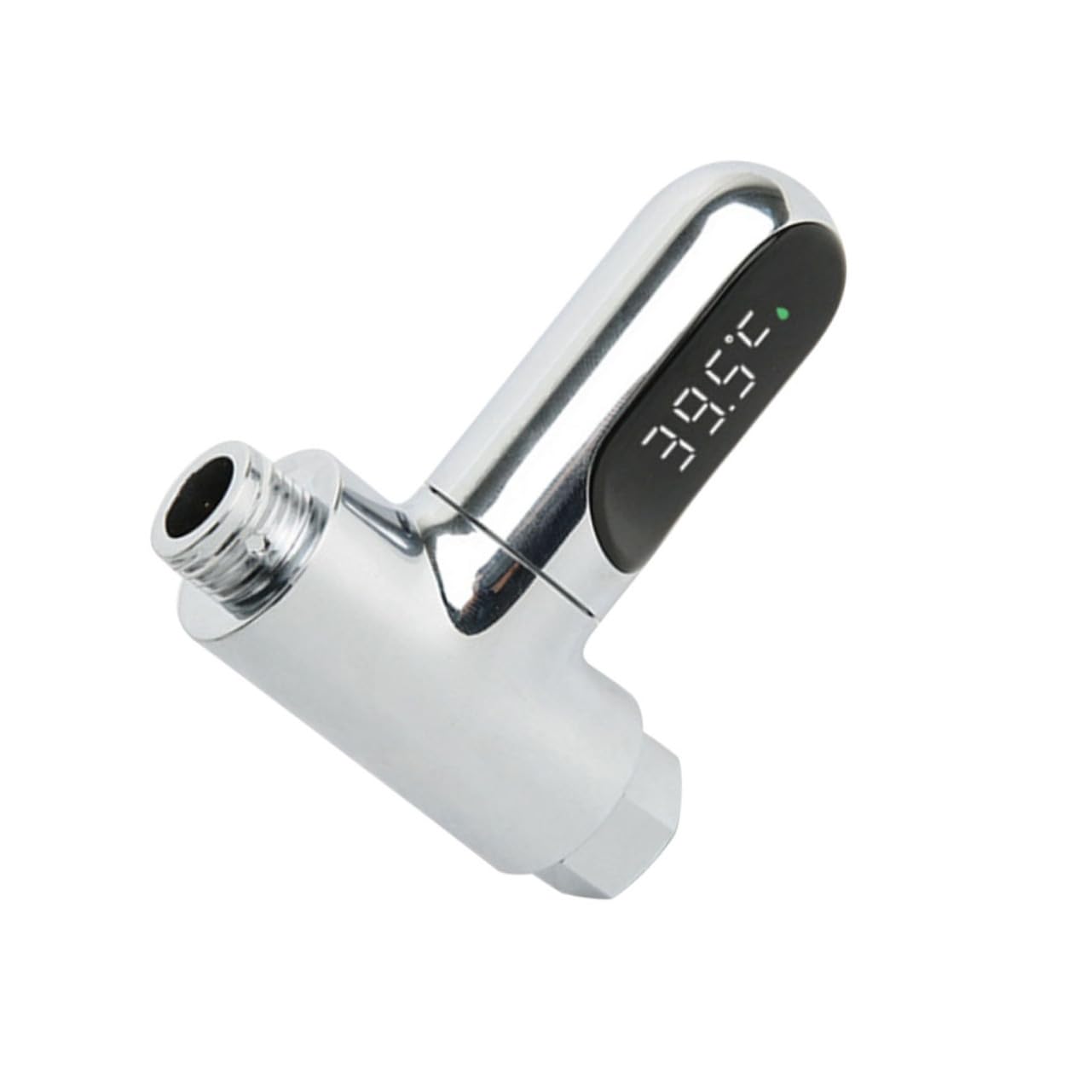 LED Anzeige Wassertemperaturmesser für Babydusche 1/2 Zoll Silber